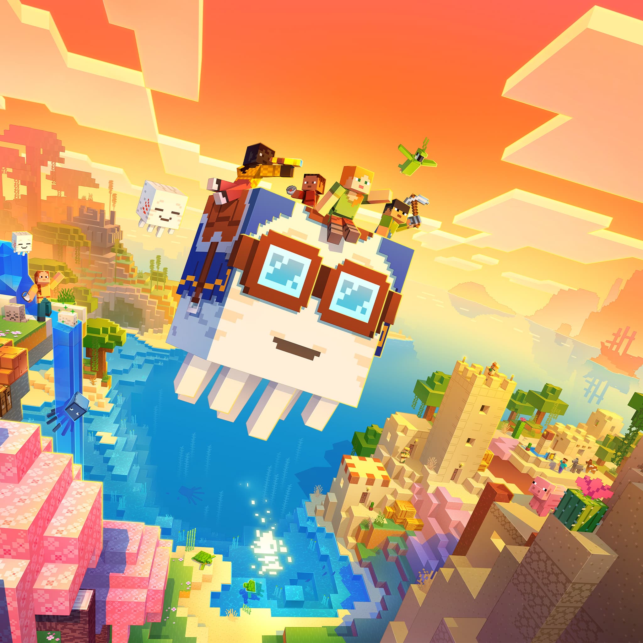 Minecraft landscape background